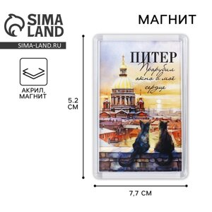 Магнит акриловый "Питер" 5,2 х 7,7 см