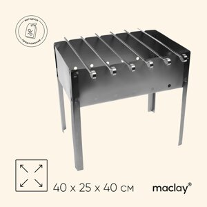 Мангал maclay "Эконом", 6 шампуров, 402540 см, металлический, разборный