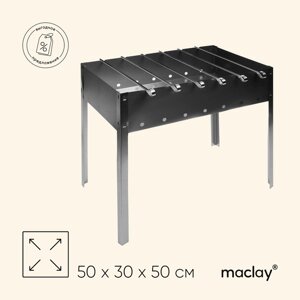 Мангал maclay "Стандарт", 6 шампуров, 503050 см, металлический, разборный