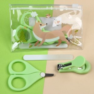 Маникюрный набор детский для самых маленьких «Лиса»ножницы+щипчики+пилка)