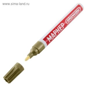 Маркер-карандаш Skyway, от сколов и царапин, наконечник из фетра, золотой, S03501007