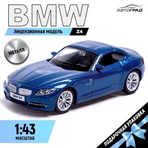 Машина металлическая BMW Z4, 1:43, цвет синий