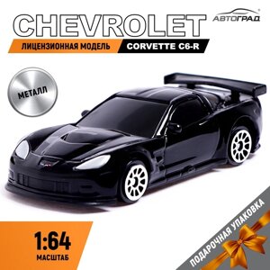 Машина металлическая chevrolet corvette C6-R, 1:64, цвет чёрный