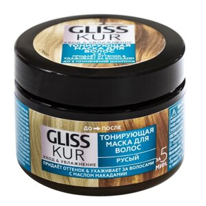 Маска для волос Gliss Kur, тонирующая, русый, 150 мл