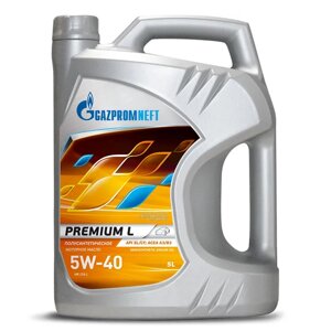 Масло моторное Gazpromneft Premium L 5W-40, API CF, API SL, полусинтетическое, 5 л