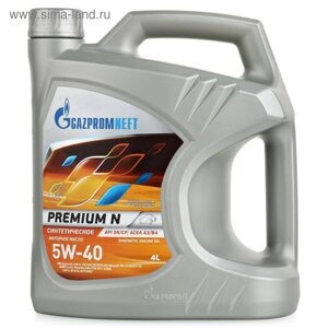 Масло моторное Gazpromneft Premium N 5W-40, 4 л