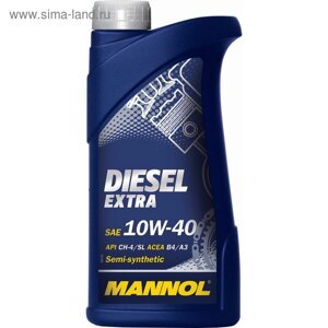 Масло моторное MANNOL 10w40 п/с Diesel Extra, 1 л