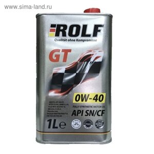 Масло моторное Rolf GT 0W-40, SN/CF, синтетическое, 1 л