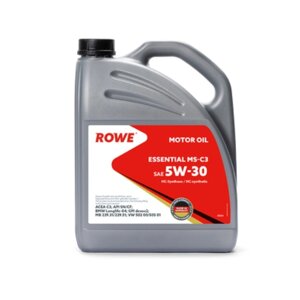 Масло моторное Rowe 5/30 Essential MS-C3 SN/CF, C3, синтетическое, 5 л