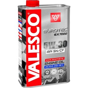 Масло синтетическое valesco eurotec GX 7000 5W-30 API SN/CF, 1 л