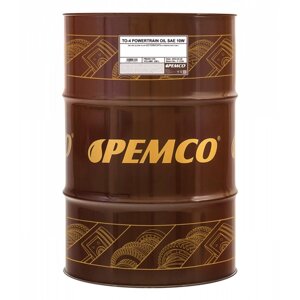 Масло трансмиссионно-гидравлическое PEMCO ТО-4 Powertrain Oil SAE 10W, минеральное, 208 л