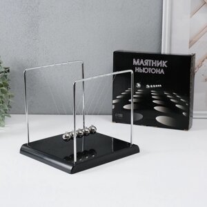 Маятник настольный антистресс «Шары Ньютона. Колыбель техно», чёрная подставка, 182017 см