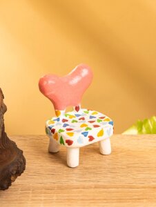 Мебель для кукол «Стульчик с сердечками», 445.5 см, дерево, разноцветная