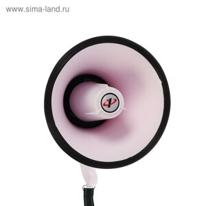 Мегафон ручной LuazON Rad-25, 25 Вт, дальность до 400 м, запись 10 сек, сирена, бело-красный