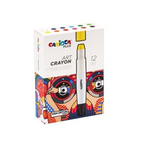 Мелки художественные 12 цветов, Carioca Plus", премиум яркие, мягкие, картон, европодвес