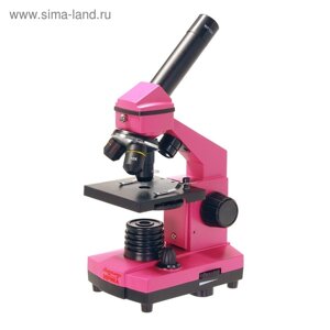 Микроскоп школьный Эврика 40х-400х в кейсе, цвет фуксия