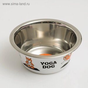 Миска стандартная "Пижон. Yoga Dog", 450 мл