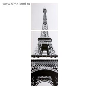Модульная картина "Эйфелева башня"3-35х35) 35х105 см