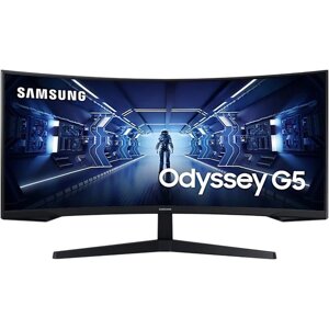 Монитор Samsung 34" Odyssey G5 C34G55TWWI черный VA LED 1ms 21:9 HDMI матовая 250cd 178гр/17 10046