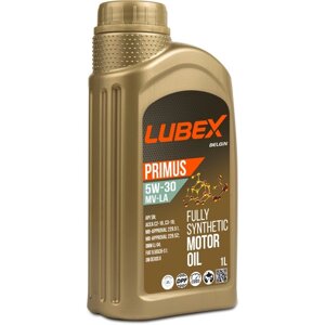 Моторное масло LUBEX primus MV-LA 5W-30 SN C2/C3, синтетическое, 1 л