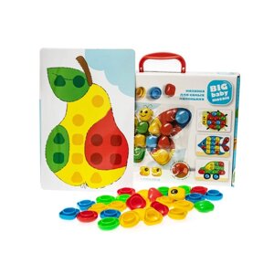 Мозаика для самых маленьких Baby Toys «Бабочка», 4 цвета, 27 элементов