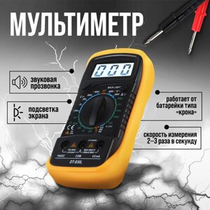 Мультиметр тундра, DT-830L, ACV/DCV, DCA, 200-2мωпрозвон, подсветка