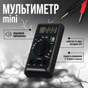 Мультиметр тундра mini, DT-182, ACV/DCV, DCA, 200-200mωпроверка батареек 1.5 и 9V