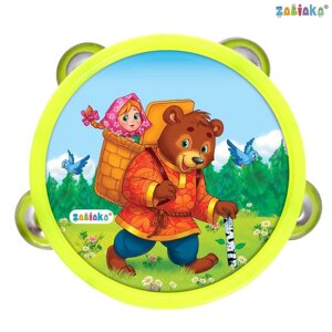 Музыкальная игрушка бубен «Машенька и медведь!