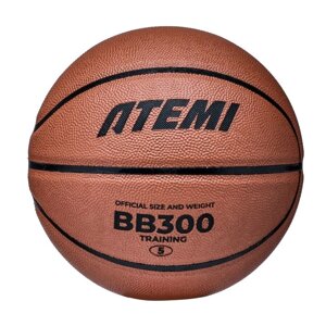 Мяч баскетбольный Atemi, размер 5, синт. кожа ПВХ, 8 панелей, BB300N, окруж 68-71, клееный 1053073