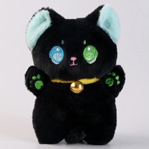 Мягкая игрушка «Котик», 12 см, цвет чёрный