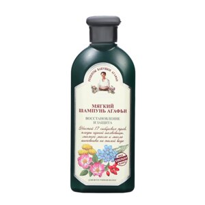 Мягкий шампунь для волос Рецепты бабушки Агафьи, восстановление и защита, 350 мл