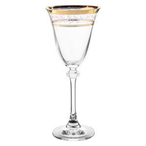 Набор бокалов для белого вина Asio, декор «Панто золото», 185 мл x 6 шт.