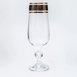 Набор бокалов для шампанского Crystalex «Клаудия. Эксклюзив», 180 мл, 6 шт