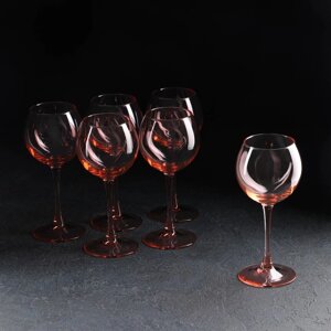 Набор бокалов для вина «Роза», стеклянный, 350 мл, 6 шт