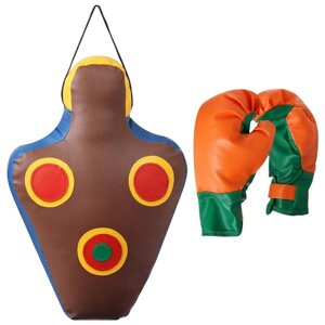 Набор боксёрский детский IDEAL «Прицеленный удар»перчатки, груша, цвет МИКС