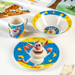 Набор детской посуды «Буба»3 предмета: кружка 250 мл, салатник d=17,6 см, тарелка d=19,2 см