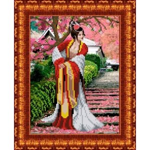 Набор для вышивки бисером «Японский сад», 19х25 см