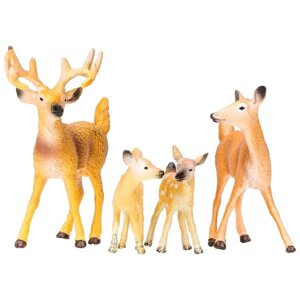 Набор фигурок «Мир диких животных: семья оленей», 4 предмета