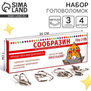 Набор головоломок «Сообразин», 4 шт.