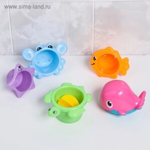 Набор игрушек для ванны «Кит и морские друзья», Крошка Я