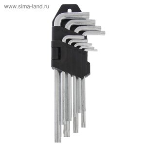 Набор ключей ЛОМ, TORX Tamper, удлиненных, TT10 - TT50, 9 шт.