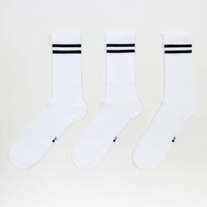 Набор мужских носков (3 пары), цвет белый/полоски, размер29-31
