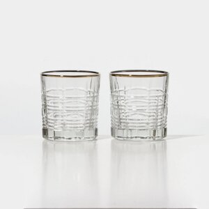 Набор низких стаканов стеклянных «Даллас Голд», 300 мл