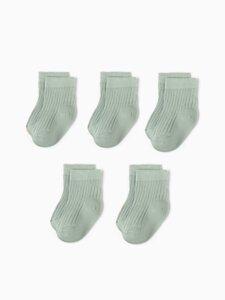 Набор носков Крошка Я BASIC LINE, 5 пар, 10-12 см, оливковый