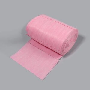 Набор одноразовых воротничков, в рулоне, без липкого слоя, 8 40 см, 100 шт, цвет розовый