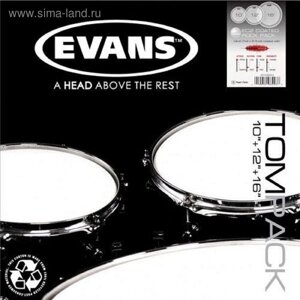 Набор пластика для том барабана Evans ETP-EC2SCTD-R EC2 Rock 10"12"16"