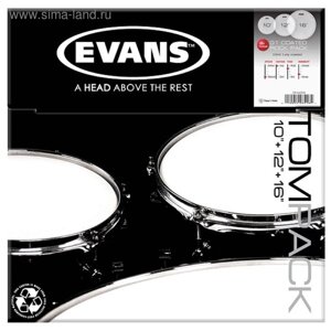 Набор пластика для том барабана Evans ETP-G1CTD-R G1 Rock 10"12"16"
