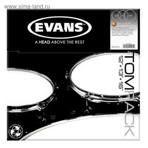 Набор пластика для том барабана Evans ETP-G2CLR-S G2 Clear Standard 12"13"16"