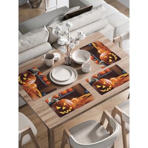 Набор салфеток на стол для сервировки «Зловещая тыковка» плейсмат, 30x46 см, 4 шт