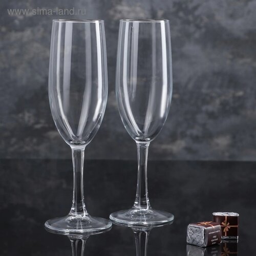 Набор стеклянных бокалов для шампанского Classique, 250 мл, 2 шт